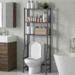 Livilord Over-The-Toilet Storage Rack – Bathroom Organizer Shelf (Black)