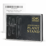 Oergke Adjustable Bamboo Plant Stand – 2 Pack