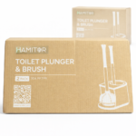 Hamitor Toilet Plunger & Brush Set 2-Pack