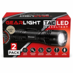 GearLight TAC LED Tactical Flashlight 2 Pack Zoomable
