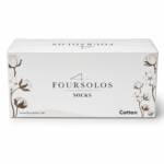 Foursolos Men's Cotton Socks White Gray Base Size 8-13